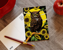 Load image into Gallery viewer, Wildlife of the US Postcards - Kansas - Great Horned Owl