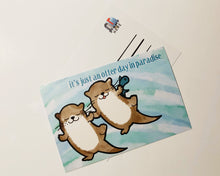 Load image into Gallery viewer, Just an Otter Day in Paradise Postcards