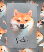 Load image into Gallery viewer, Shiba Inu Smile Postcards