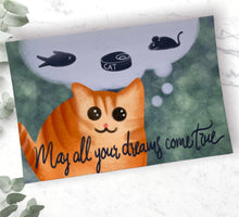 Load image into Gallery viewer, May All your Dreams Come True - Cat Postcards
