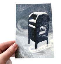 Load image into Gallery viewer, Winter Blue Mailbox Postcards