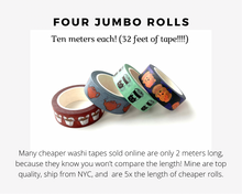 Load image into Gallery viewer, Four Roll Set of Fun Washi Tapes