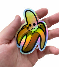 Load image into Gallery viewer, Rainbow Holographic Banana Sticker
