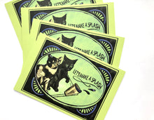 Load image into Gallery viewer, Let’s Make a Splash - Bad Cat Postcards