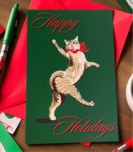 Load image into Gallery viewer, Happy Holidays Cat Postcard
