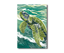 Load image into Gallery viewer, Wildlife of the US Postcards - Oregon - Green Sea Turtle
