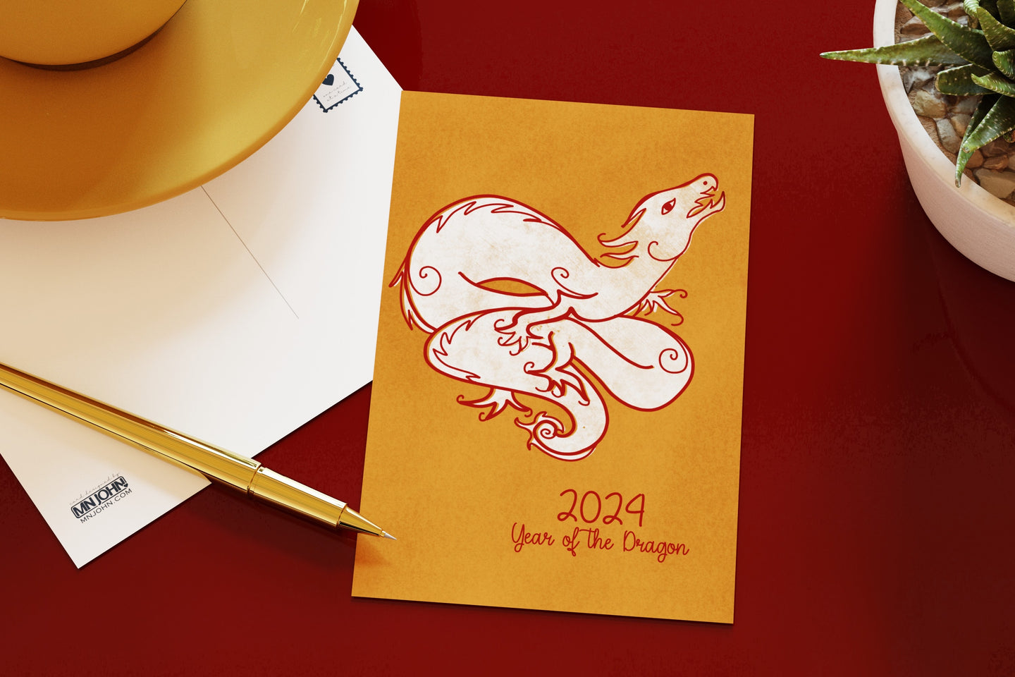 Year of the Dragon Lunar New Year Postcards - NEW