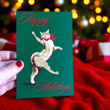 Load image into Gallery viewer, Happy Holidays Cat Postcard
