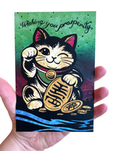 Load image into Gallery viewer, Lucky Cat Postcards - Wishing you Prosperity
