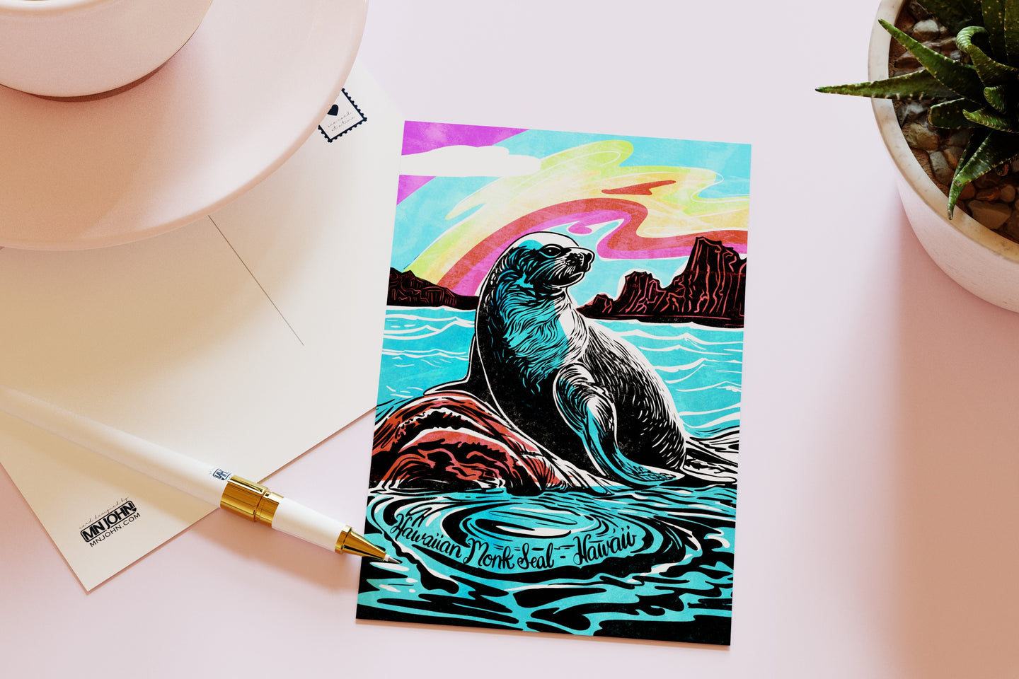 Wildlife of the US Postcards - Hawaii - Hawaiian Monk Seal