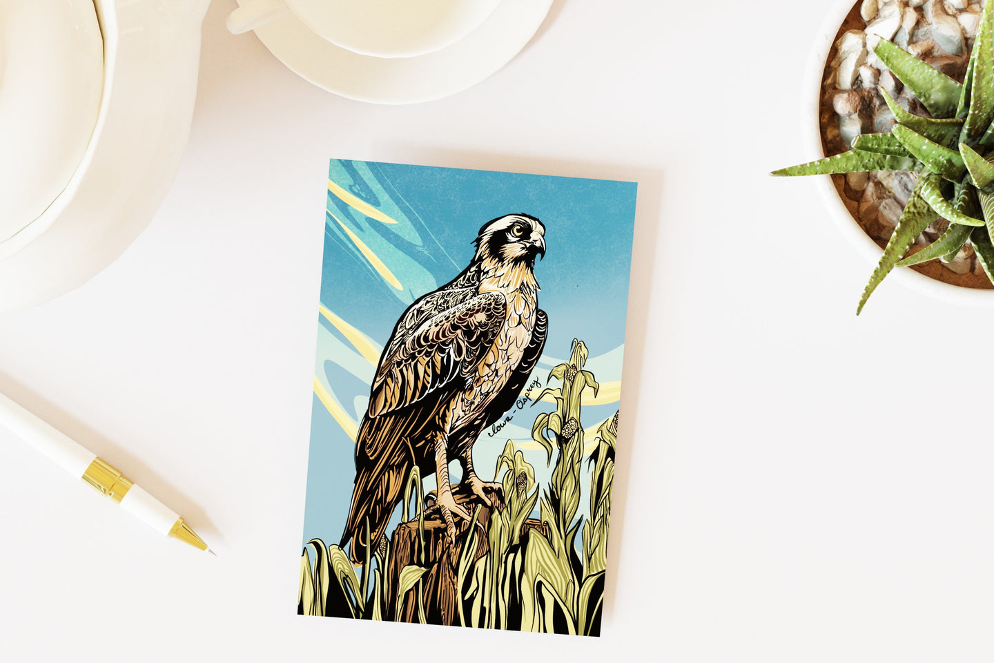 Wildlife of the US Postcards - Iowa - Osprey