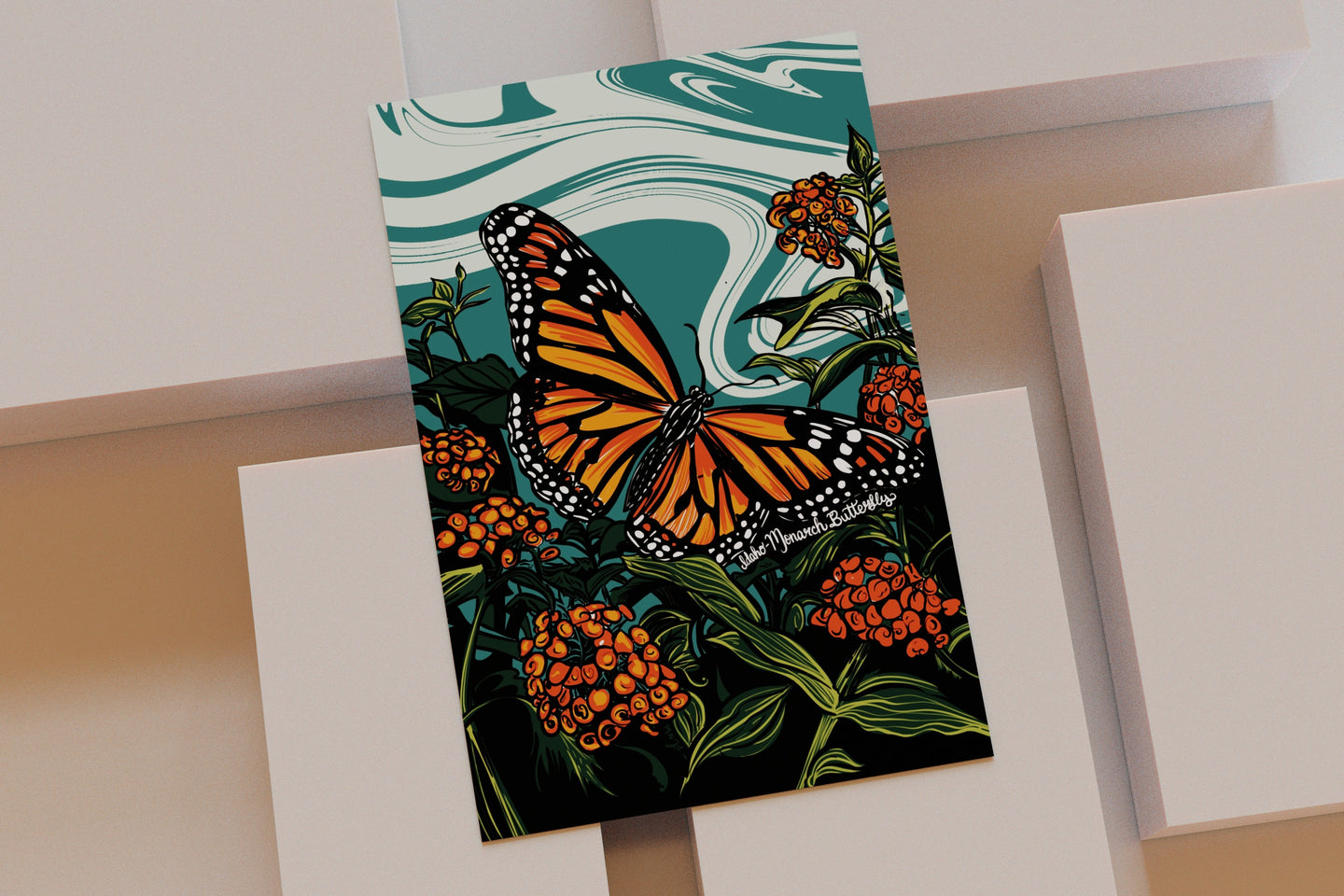 Wildlife of the US Postcards - Idaho - Monarch Butterfly