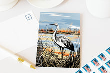 Load image into Gallery viewer, Wildlife of the US Postcards - Indiana - Whooping Crane
