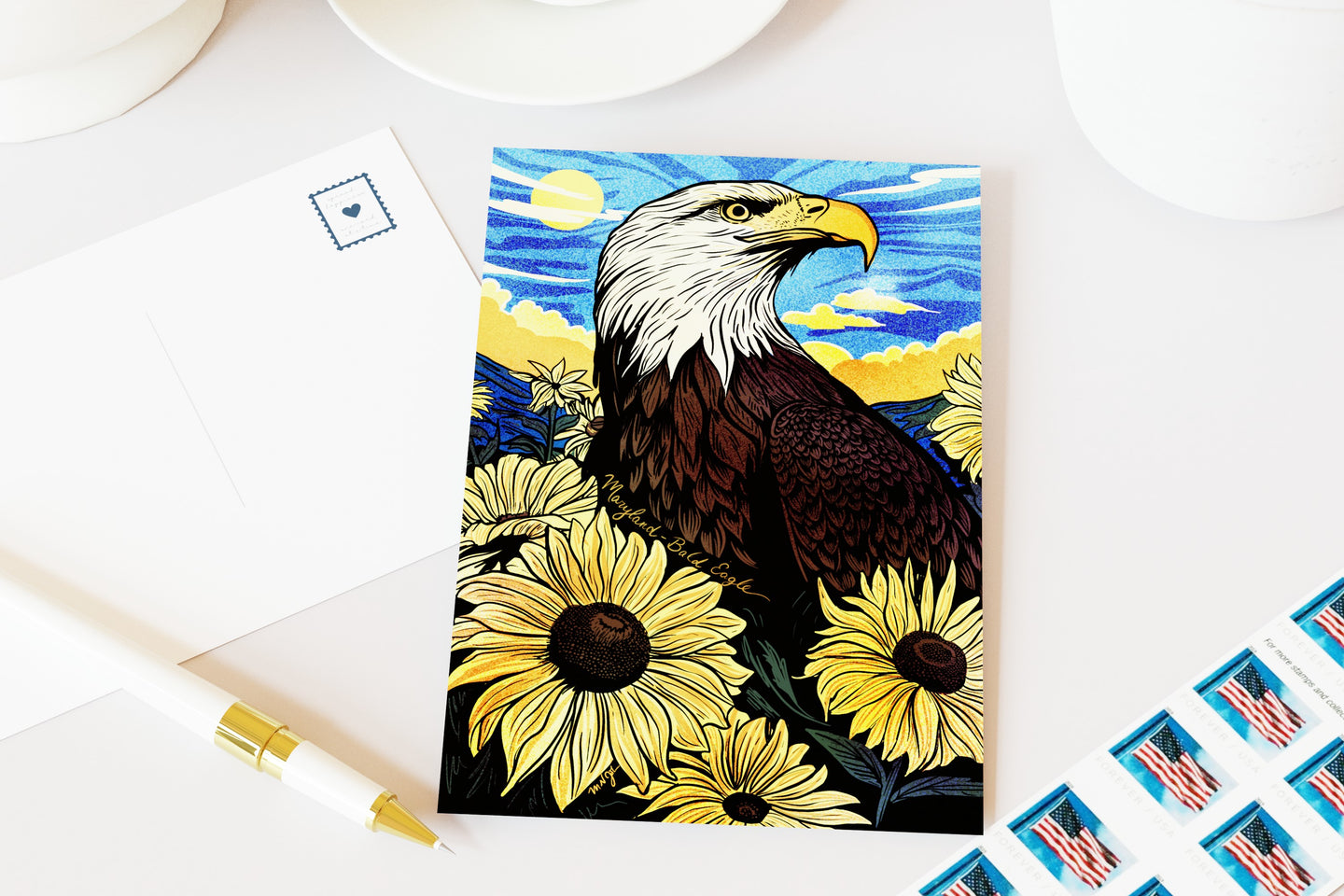 Wildlife of the US Postcards - Maryland - Bald Eagle