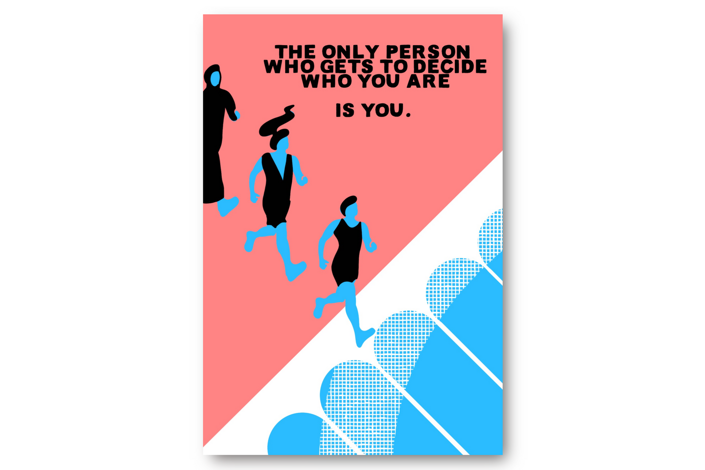 Encouraging Be Yourself Postcards for Postcrossing by MN John - The Only Person who Gets to Decide who you Are is You