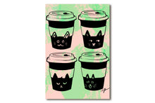 Load image into Gallery viewer, Coffee Cats Postcards

