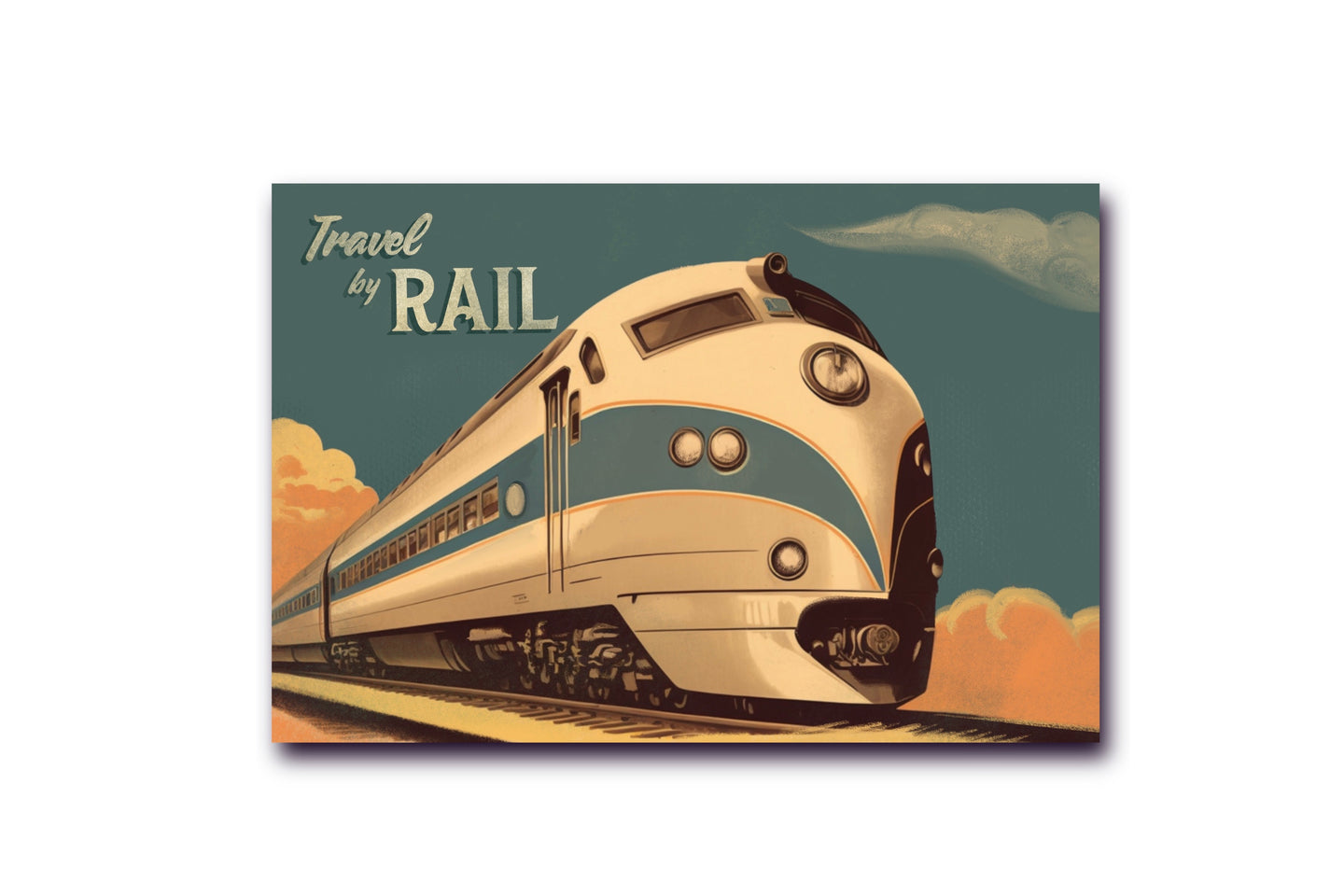 Travel by Rail Postcard - NEW