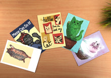 Load image into Gallery viewer, Five Cat Postcards Variety Pack
