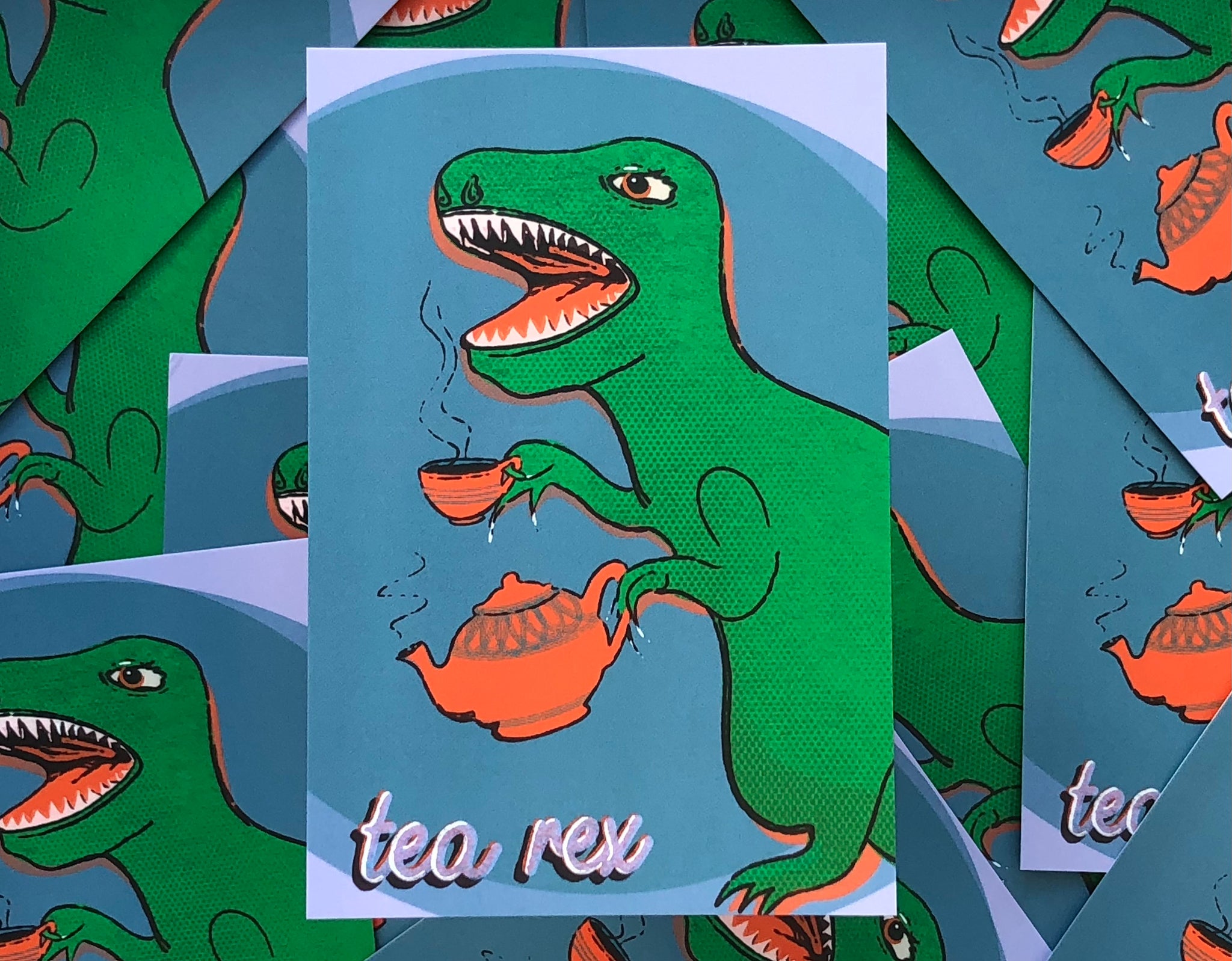 Rex Postcards T-Rex (Tea Rex) Postcards – MN John