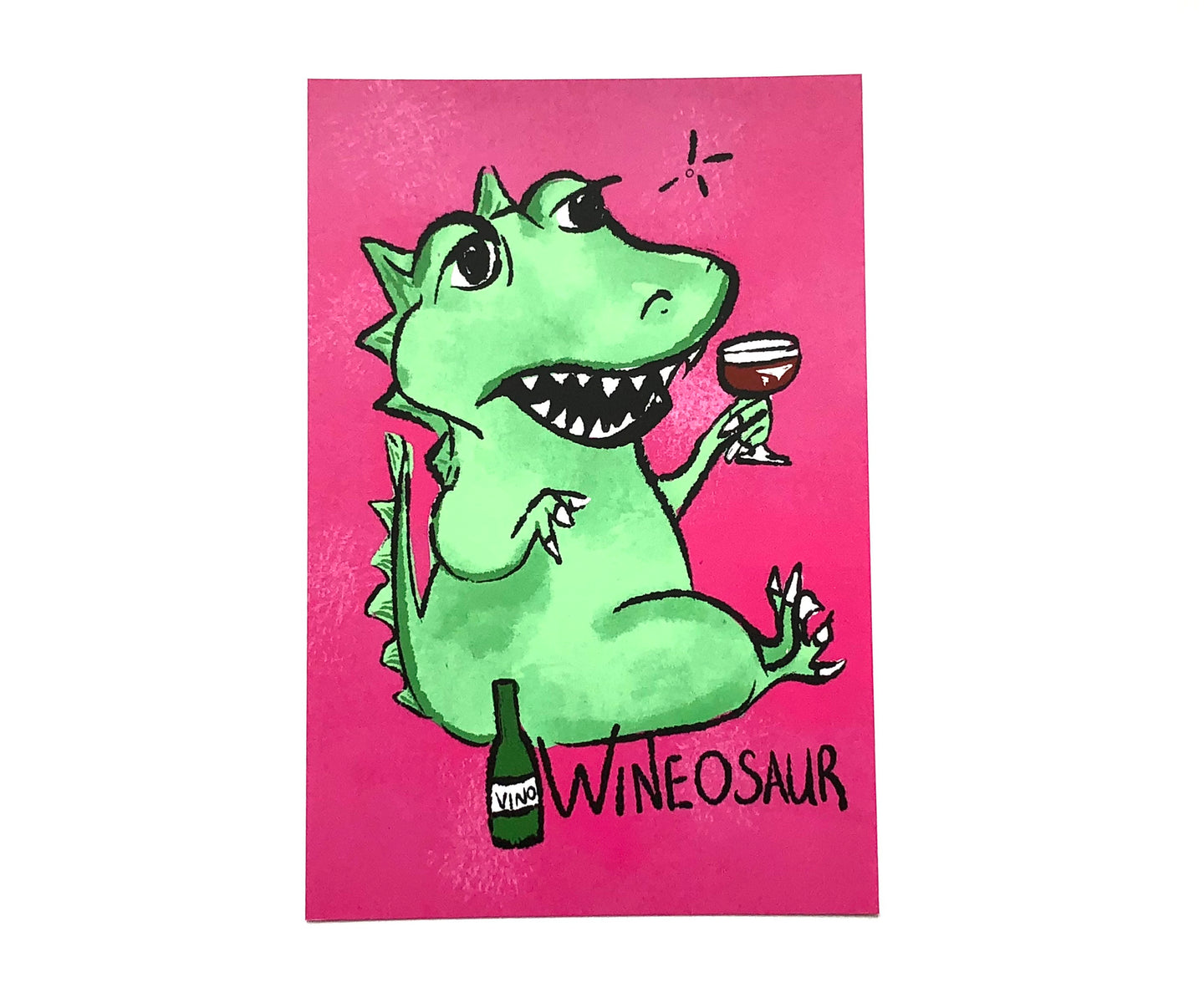 Wineosaur Postcards