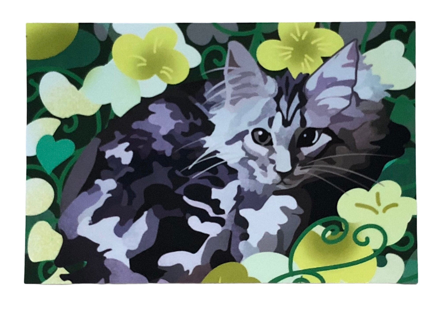 Kitten in the Flowers Postcard