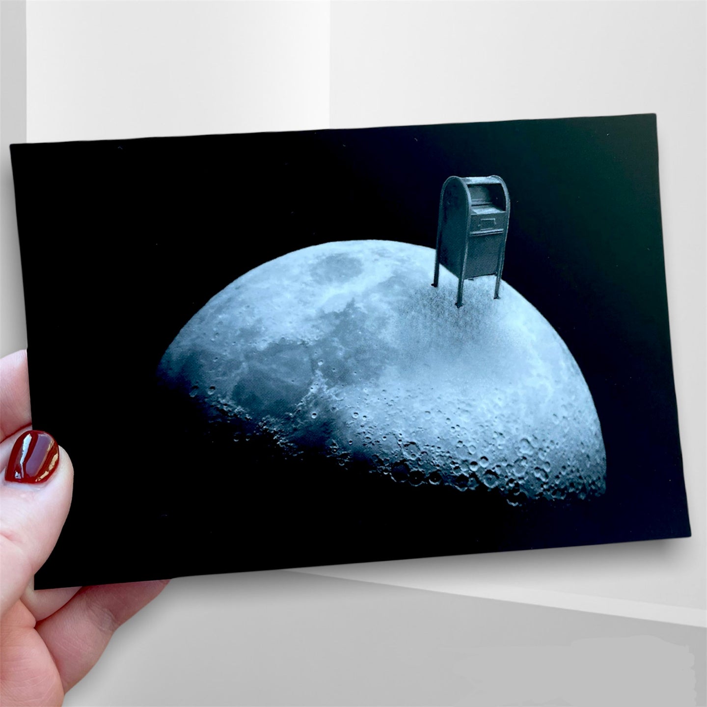 The Postbox on the Moon Postcard