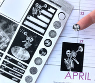 Jazz Skeleton Planner Stickers