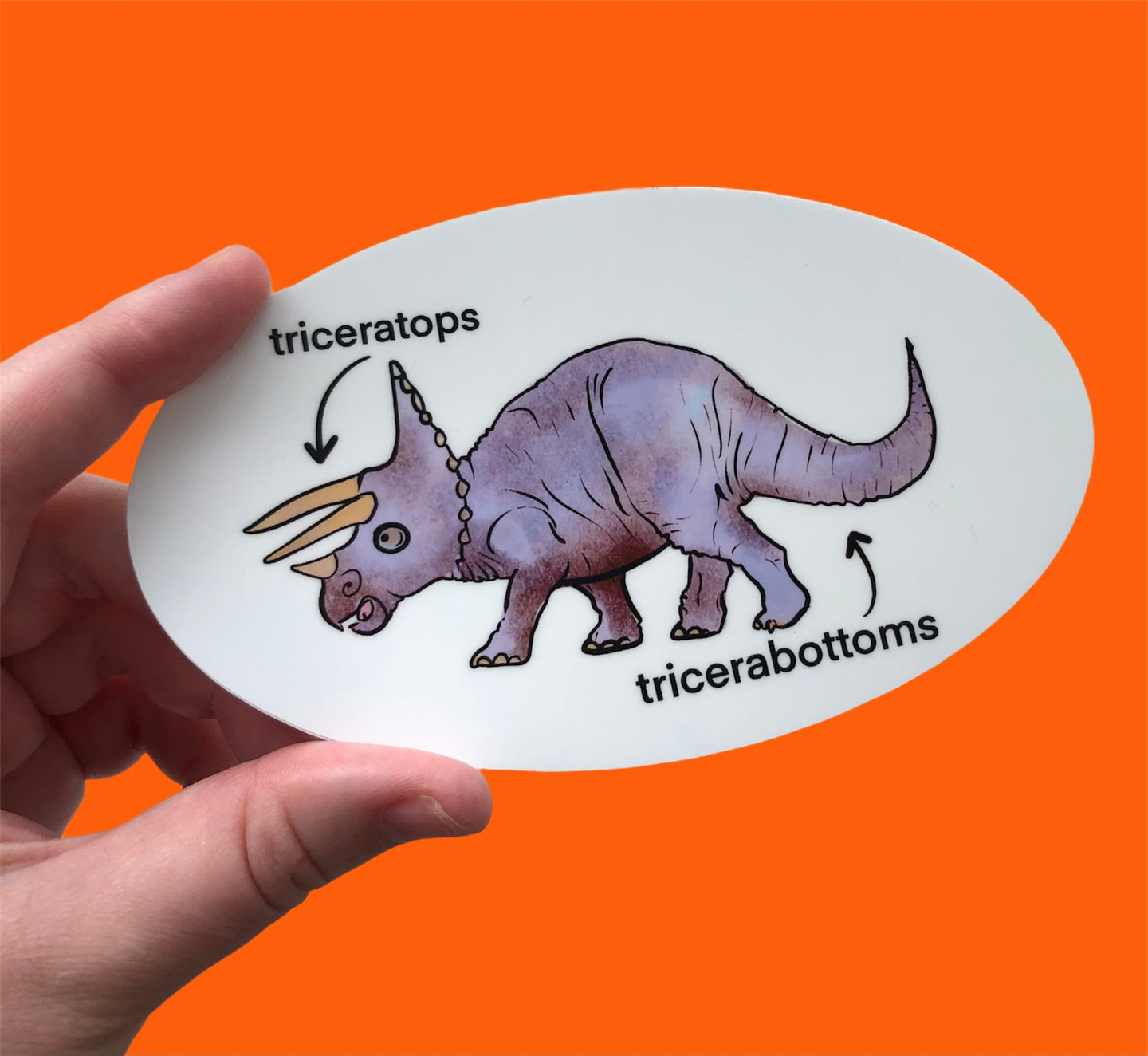 Triceratops / Tricerabottoms Sticker