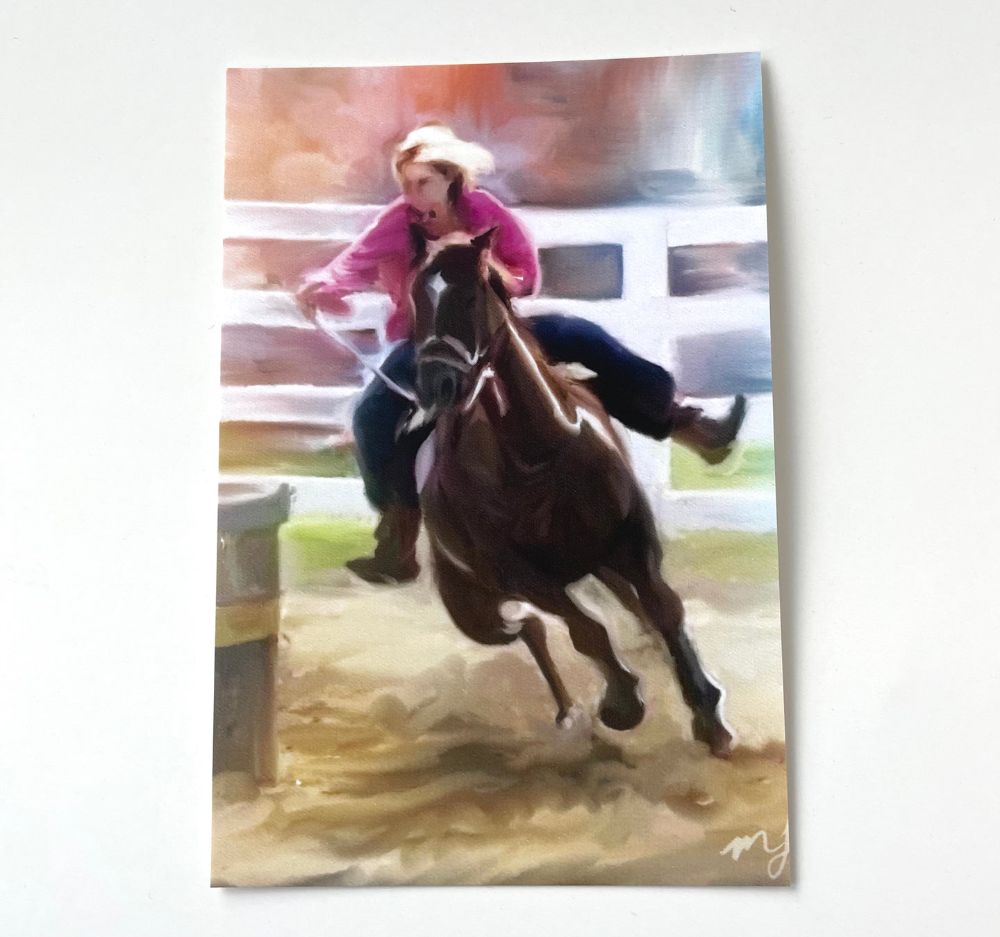 The Barrel Racer Horse Postcard