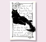 Funny Cat Poem Postcards