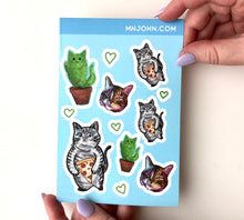 Load image into Gallery viewer, Cute Cats Sticker Sheet
