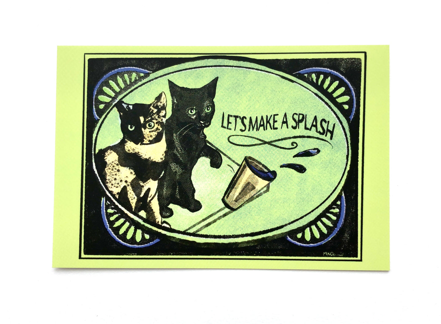 Let’s Make a Splash - Bad Cat Postcards